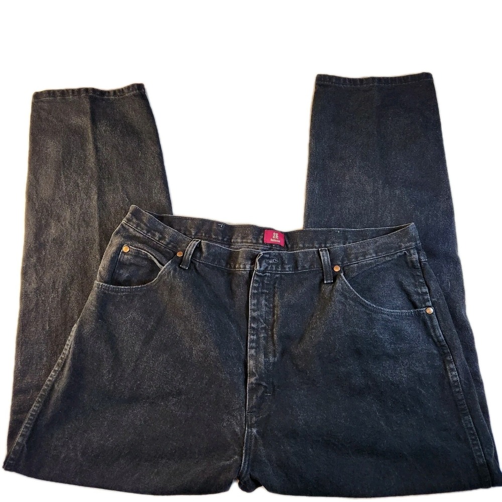 WRANGLER Cowboy Cut Jeans Mens 42x32‎ Black Relaxed Fit 31MWZWK